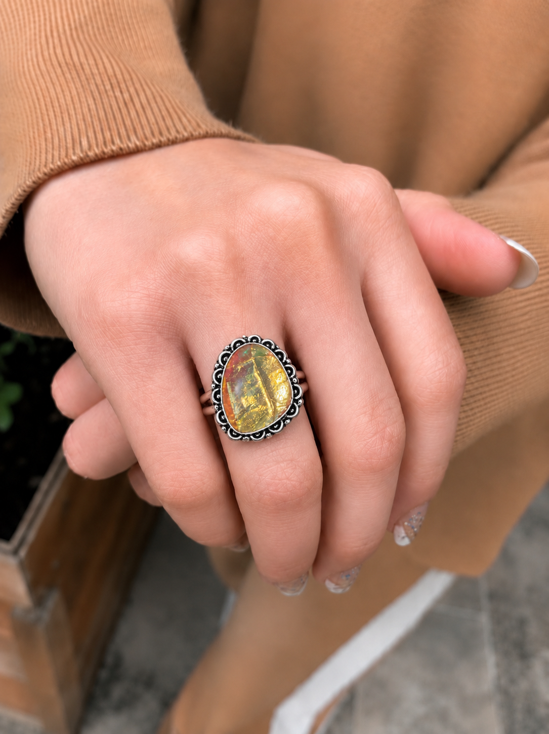 Australian Triplet Opal Statement Ring