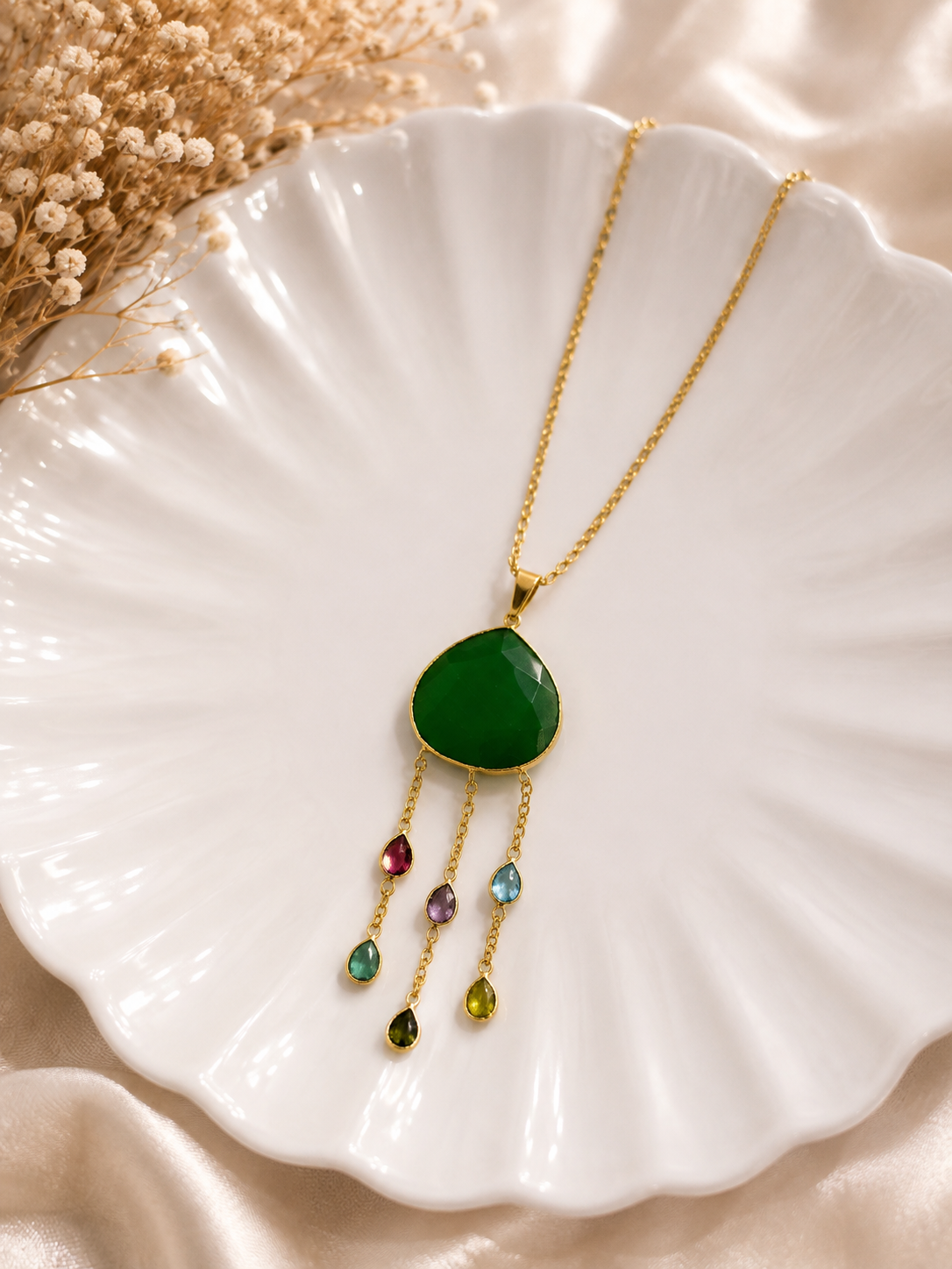 Emerald Rain Necklace