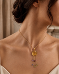 Golden Aura Cascade Necklace