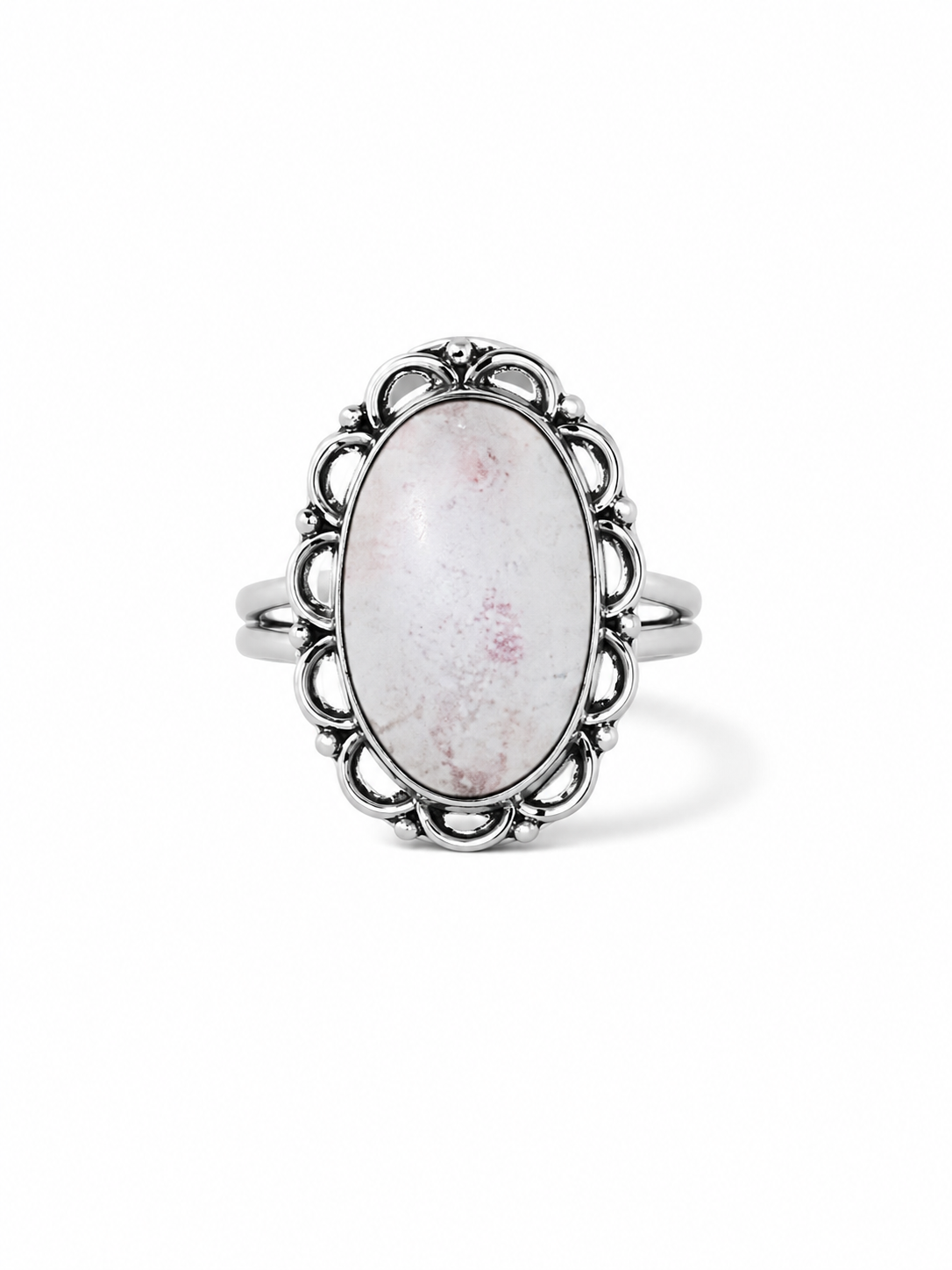 Natural Dendrite Quartz Statement Ring