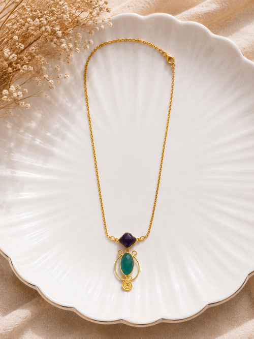 Amethyst &  Aqua Harmony Necklace