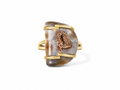 Natural Geode Agate Statement Ring